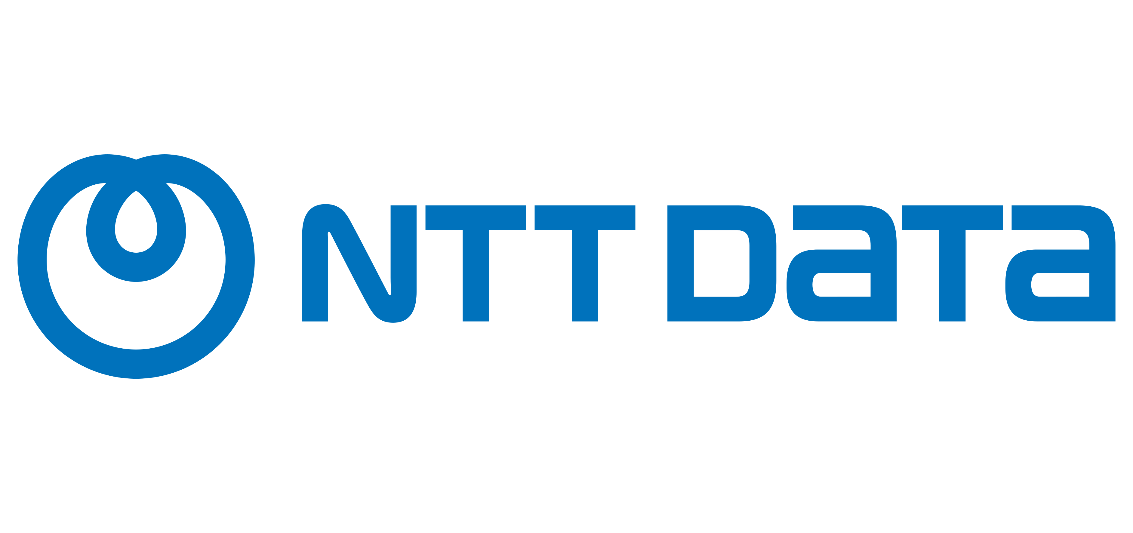 blue circle design and the words NTT DATA